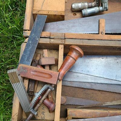Lot G3: Large Carpenters Box w/Tools