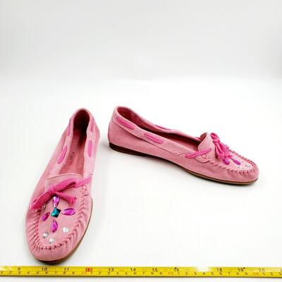 GIANNI BINI SOFT PINK VICTROLA 684 SIZE 10M LOAFERS MADE IN BRAZIL WITH ORIGINAL BOX