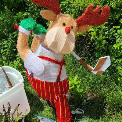 Lot 83: Holiday Decor Including Reindeer Golfer