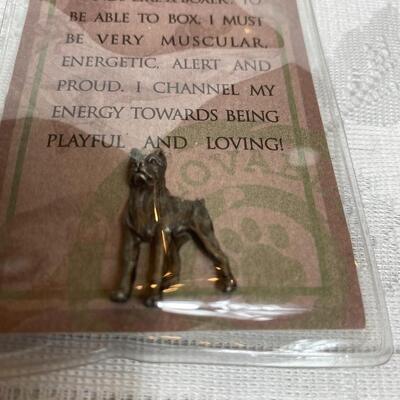 Vintage Boxer Pewter Pin On Bookmark RUSS BERRIE