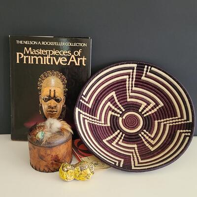 Lot 88: Rwanda Path To Peace Tribal Basket, Tribal Arts and More 