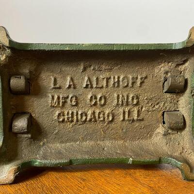 Antique Cast Iron L A Althoff Mfg Co Nut Cracker Chicago Illinois 