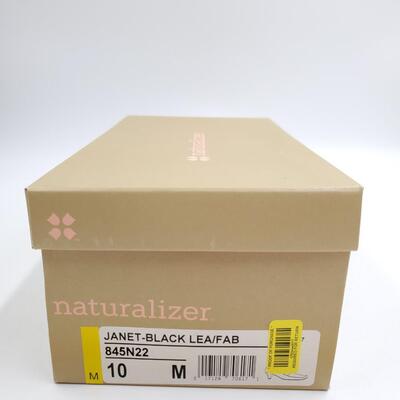 NATURALIZER "JANET" BLACK LEATHER HEELS SIZE 10M