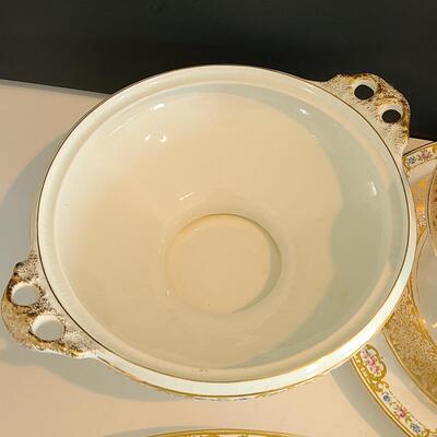 Lot 124: Canonsburg Serving China & Elegant Glassware
