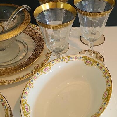 Lot 124: Canonsburg Serving China & Elegant Glassware