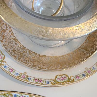 Lot 124: Canonsburg Serving China & Elegant Glassware