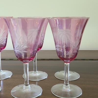 Lot 126: Elegant Etched Stemware (Service for 10)