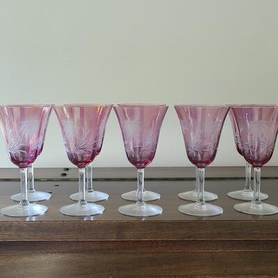 Lot 126: Elegant Etched Stemware (Service for 10)