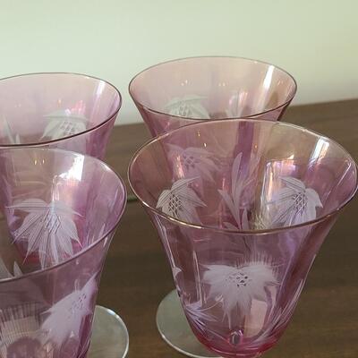 Lot 126: Elegant Etched Stemware (Service for 10)