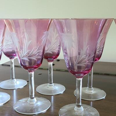 Lot 126: Elegant Etched Stemware (Service for 10)