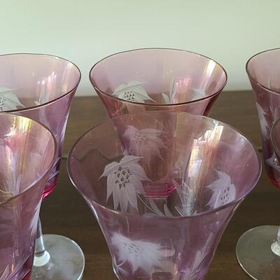 Lot 126: Elegant Etched Stemware (Service for 10)