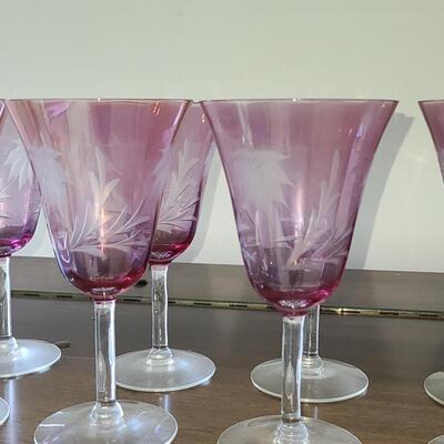 Lot 126: Elegant Etched Stemware (Service for 10)