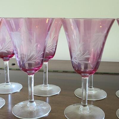 Lot 126: Elegant Etched Stemware (Service for 10)