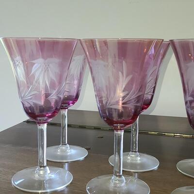 Lot 126: Elegant Etched Stemware (Service for 10)