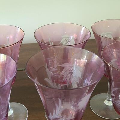 Lot 126: Elegant Etched Stemware (Service for 10)