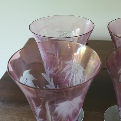 Lot 126: Elegant Etched Stemware (Service for 10)