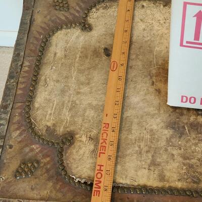 Lot 126: Antique Steamer Trunk with Antique Trunk Parts 