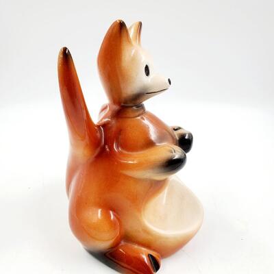 1956 MID CENTURY MODERN CERAMIC BOXING KANGAROO DRESSER CADDY/VALET