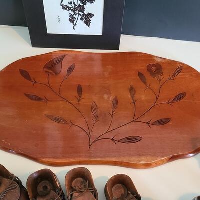 Lot 128: Home Decor and Art; Wood Works 