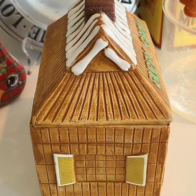 Lot 129: Vintage Puppy Chow Dog Treat Pottery Canister and More 