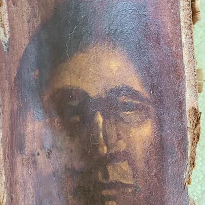 Lot 132: Native American Painted On Wood Bark 