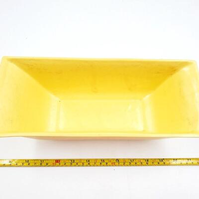 VINTAGE ROYAL HAEGER YELLOW PLANTER AND CANDLE HOLDER BUNDLE
