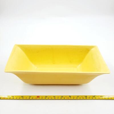 VINTAGE ROYAL HAEGER YELLOW PLANTER AND CANDLE HOLDER BUNDLE