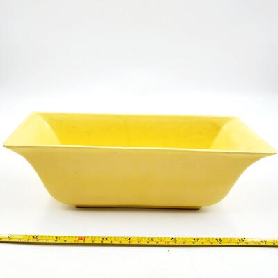 VINTAGE ROYAL HAEGER YELLOW PLANTER AND CANDLE HOLDER BUNDLE