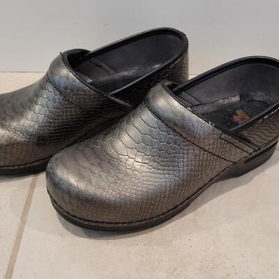 Lot 437: Dansko Faux Snake Skins Clogs