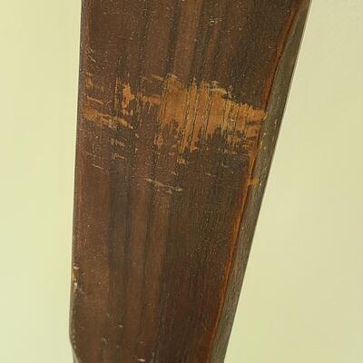 Lot 133: Antique/Vintage Tyro Wooden Downhill Skis with poles 