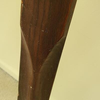 Lot 133: Antique/Vintage Tyro Wooden Downhill Skis with poles 