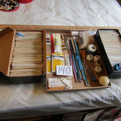 LOT 140  LARGE VARIETY OF EMBROIDERY THREAD AND OTHER CRAFT NEEDS