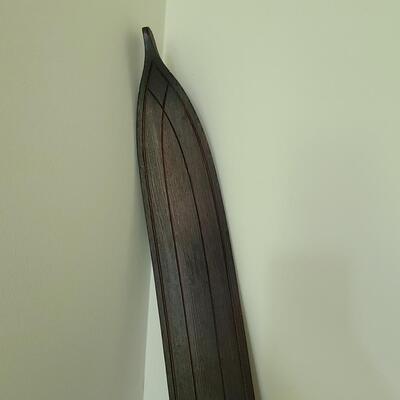 Lot 143: Antique Wood Skis 
