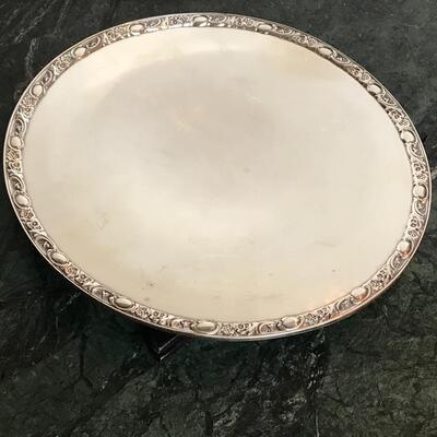 Lot #11 -- 13â€ Wm Rogers "Victorian Rose" silver-plate platter