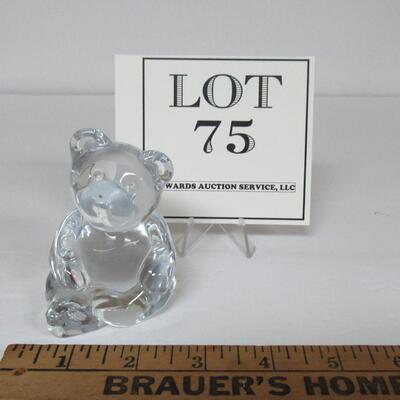 Fenton Clear Glass Small Bear