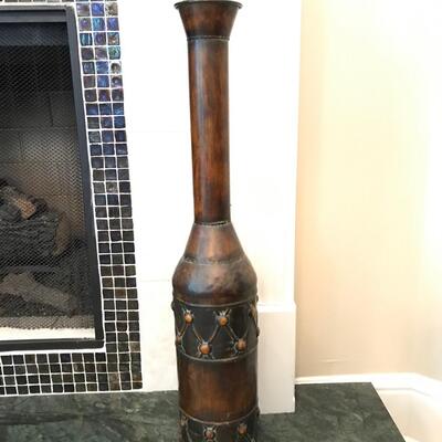 Lot #14 -- Tall Metal Vase