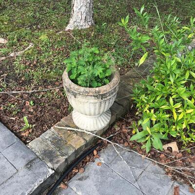 Lot #15 -- 3 Cement Urn Planters