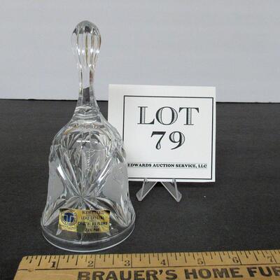 Vintage Lead Crystal Glass Bell, Tritschler Winterhalder, West Germany