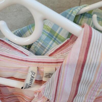 Lot 452: Ladies Button Down Plaid Shirts (4)