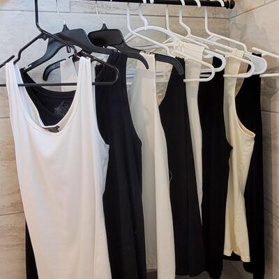 Lot 454: Black & White Tank Tops Lot (8)