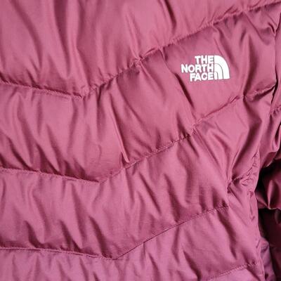 Lot 468: Ladies Northface Puffer Jacket Size Large (color is more purple plum than shows in photos)
