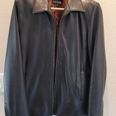 Lot 471: Couture J. PARK- Black VERY SOFT  Leather Jacket Size Large 