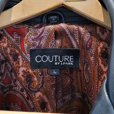 Lot 471: Couture J. PARK- Black VERY SOFT  Leather Jacket Size Large 