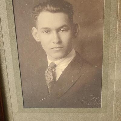 Lot 111: Antique Black & White Framed Photos/Frames 
