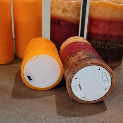 Lot 483: Battery Powered Wax Candles 