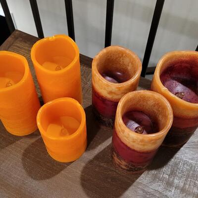 Lot 483: Battery Powered Wax Candles 