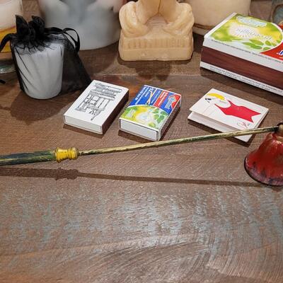 Lot 484: Basket with Candles, Snuffer and Matches