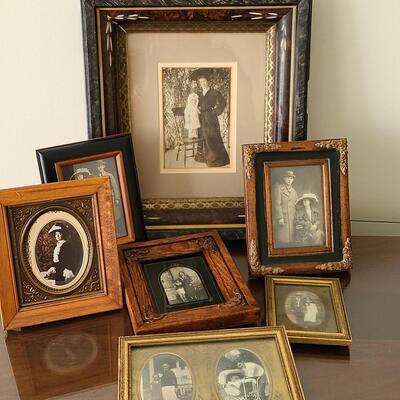 Lot 150: Antique/Vintage Black & White Photos in Frames 