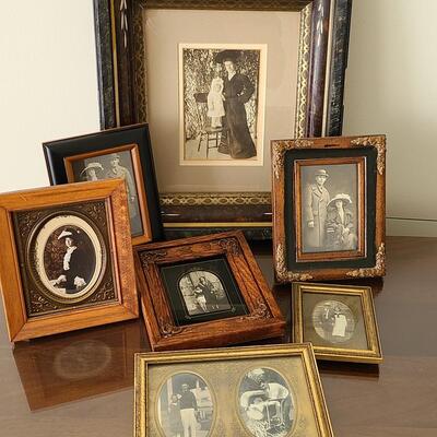 Lot 150: Antique/Vintage Black & White Photos in Frames 