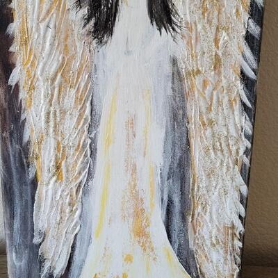 Lot 489: Angel Painting signed by Artist 